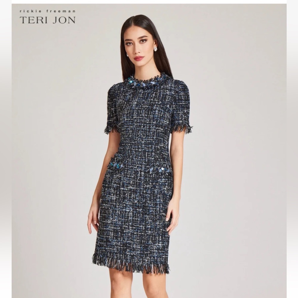Teri Jon by Rickie Freeman: Tweed Dress (NWT)!